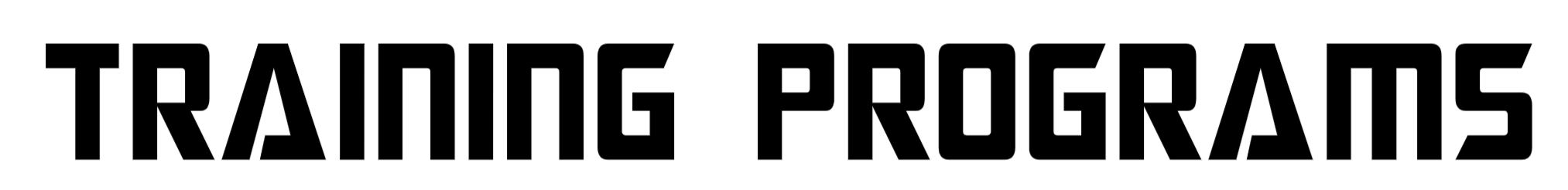 heading "training programs" 
